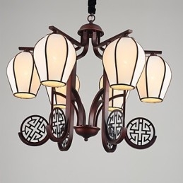 Rustik Lodge Vintage Mini Style galvaniseret metal lysekrone