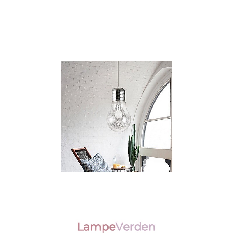 Enkle ideer med en stor glødepære Glaslysekrone Droplight Lampe