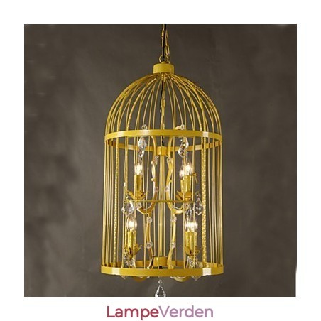 Vintage jernbur Trappelampe Lysekrone Krystal A Vintage jernbur Trappelampe Lysekrone Krystal A