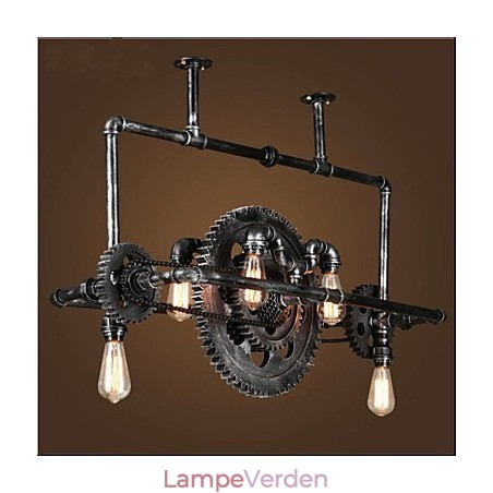 Jernrør Lysekrone Industriel Vindgear Hængelampe