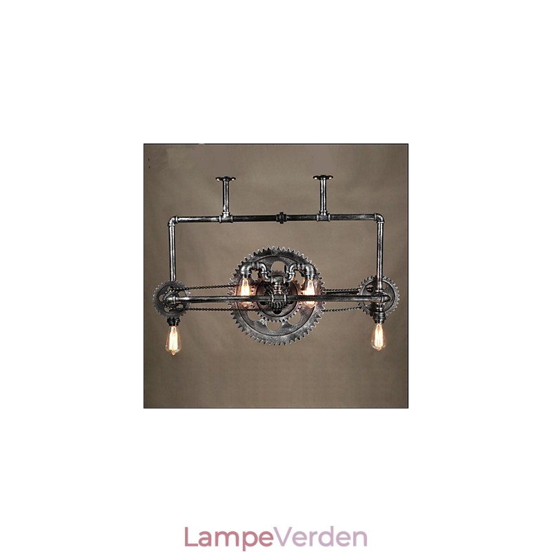 Jernrør Lysekrone Industriel Vindgear Hængelampe