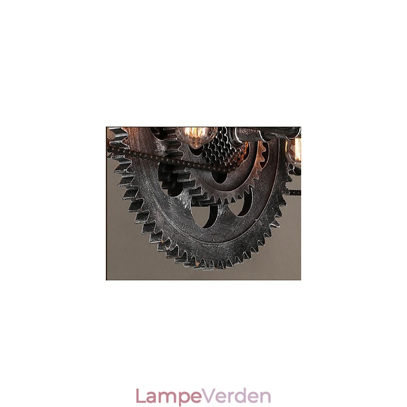 Jernrør Lysekrone Industriel Vindgear Hængelampe