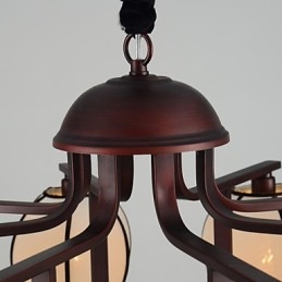 Rustik Lodge Vintage Mini Style galvaniseret metal lysekrone