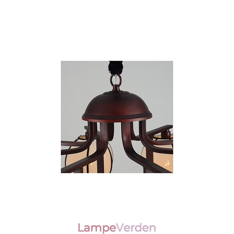 Rustik Lodge Vintage Mini Style galvaniseret metal lysekrone