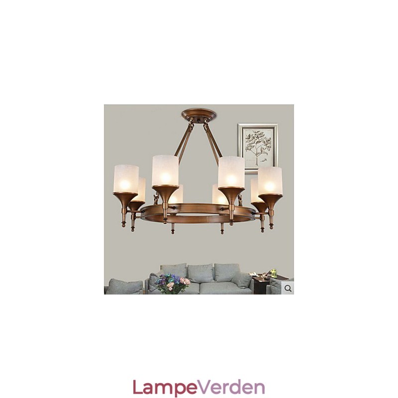 Retro pastoral lysekrone i smedejern