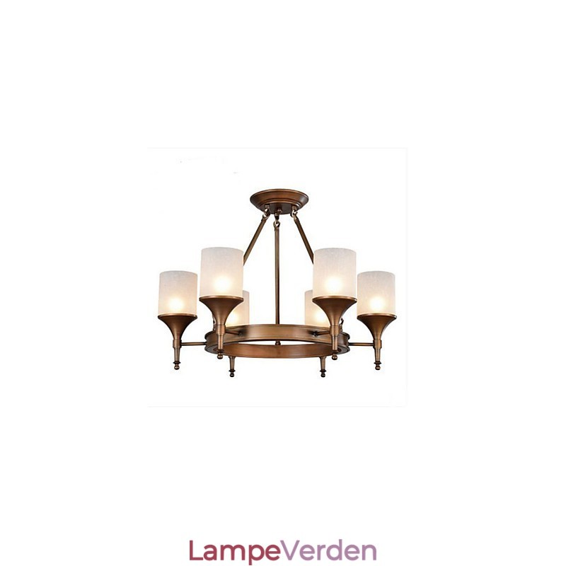 Retro pastoral lysekrone i smedejern
