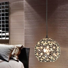 Moderne moderne Globe Crystal Mini Style galvaniseret pendel