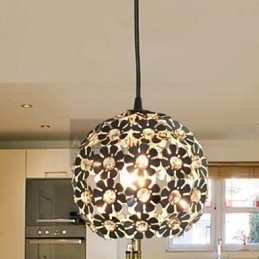 Moderne moderne Globe Crystal Mini Style galvaniseret pendel