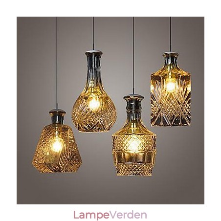 Krystalglaslampe 4Lights skærm Minimalistisk flaskelys Krystalglaslampe 4Lights skærm Minimalistisk flaskelys