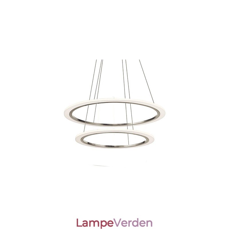 Akryl Pendel Lamper Loftshængende Lysekrone Lysarmaturer med 2 ringe