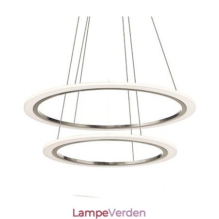 Akryl Pendel Lamper Loftshængende Lysekrone Lysarmaturer med 2 ringe Akryl Pendel Lamper Loftshængende Lysekrone Lysarmaturer med 2 ringe