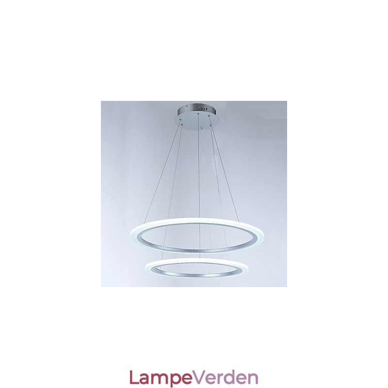 Akryl Pendel Lamper Loftshængende Lysekrone Lysarmaturer med 2 ringe