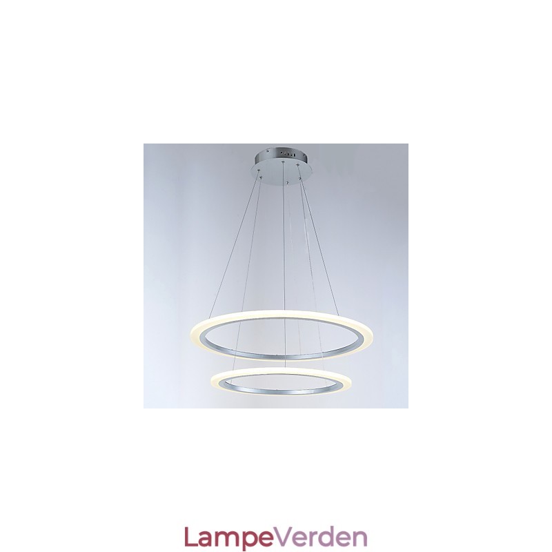 Akryl Pendel Lamper Loftshængende Lysekrone Lysarmaturer med 2 ringe