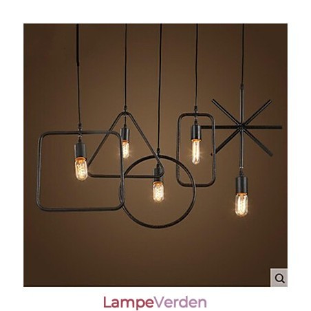 Individuel amerikansk retro 5 hovedformet jern kunst lysekrone Individuel amerikansk retro 5 hovedformet jern kunst lysekrone