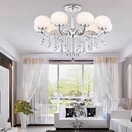 Lysekrone Krystal Luksus Modern Living 9 lys