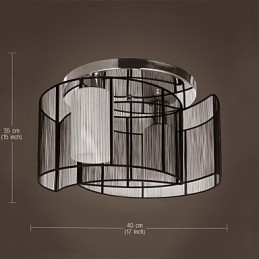 Loftslampe Moderne Design 2 Lys Sort