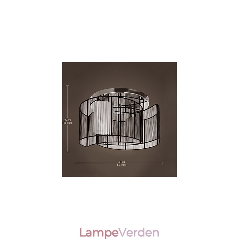 Loftslampe Moderne Design 2 Lys Sort