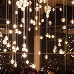 All Over The Sky Star Bocci Droplight Aurora Borealis Moderne glaskrystallampe