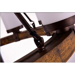 Vintage gammel træ lysekrone i træ