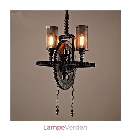 Industrial Wind Cafe Personaliseret Studio Gear Dobbelt Head Pendant