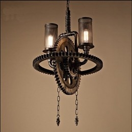 Industrial Wind Cafe Personaliseret Studio Gear Dobbelt Head Pendant