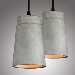 Nordisk Minimalistisk Retro Pendel Cement Vintage Lampe Belysningsarmatur