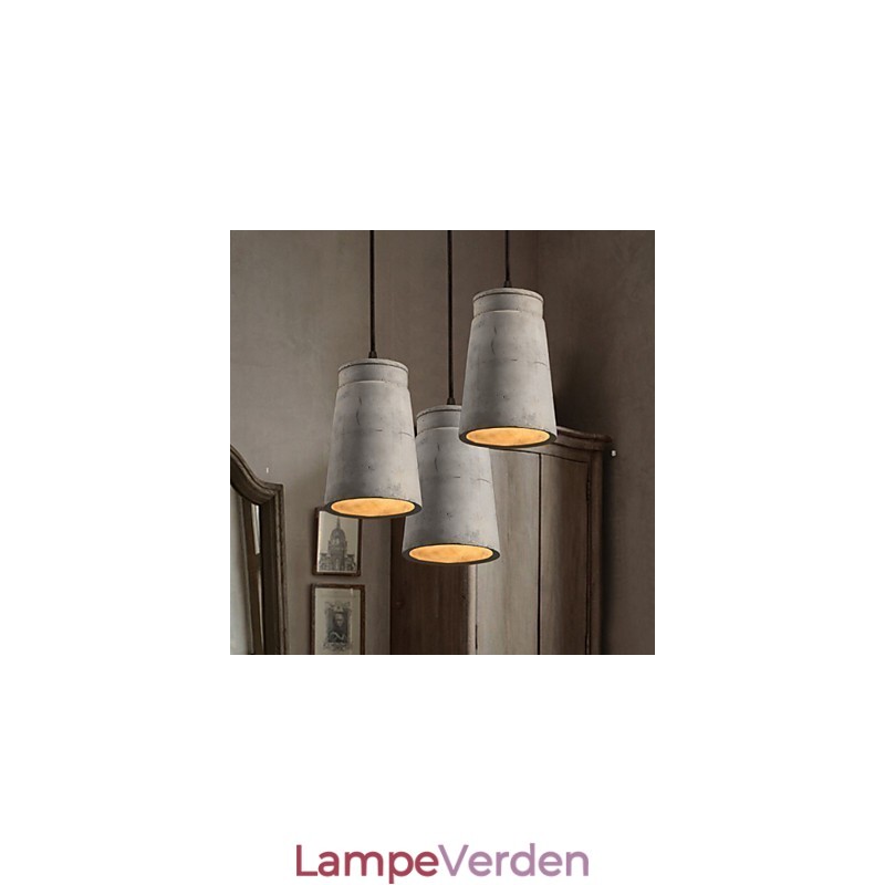 Nordisk Minimalistisk Retro Pendel Cement Vintage Lampe Belysningsarmatur