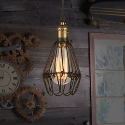 Pendellamper Vintage amerikansk landstil genskaber gamle måder smedejern lille bur droplight