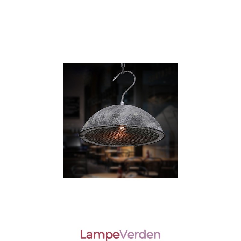 Lampeskærm Sort smedejernslysekrone Industrilager Cafe Låg Shade Lysekrone