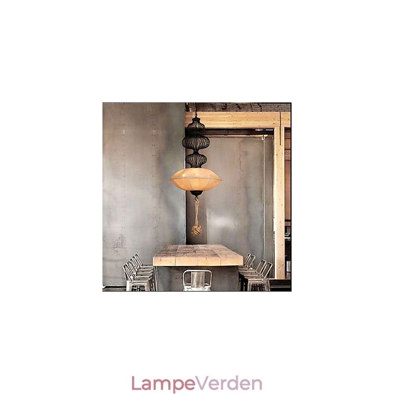 Nordic Retro Industrial Hamp Creative Birdcage Lamper