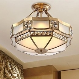 Traditionel klassisk rustik Lodge messing metal pendellampe