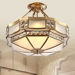 Traditionel klassisk rustik Lodge messing metal pendellampe