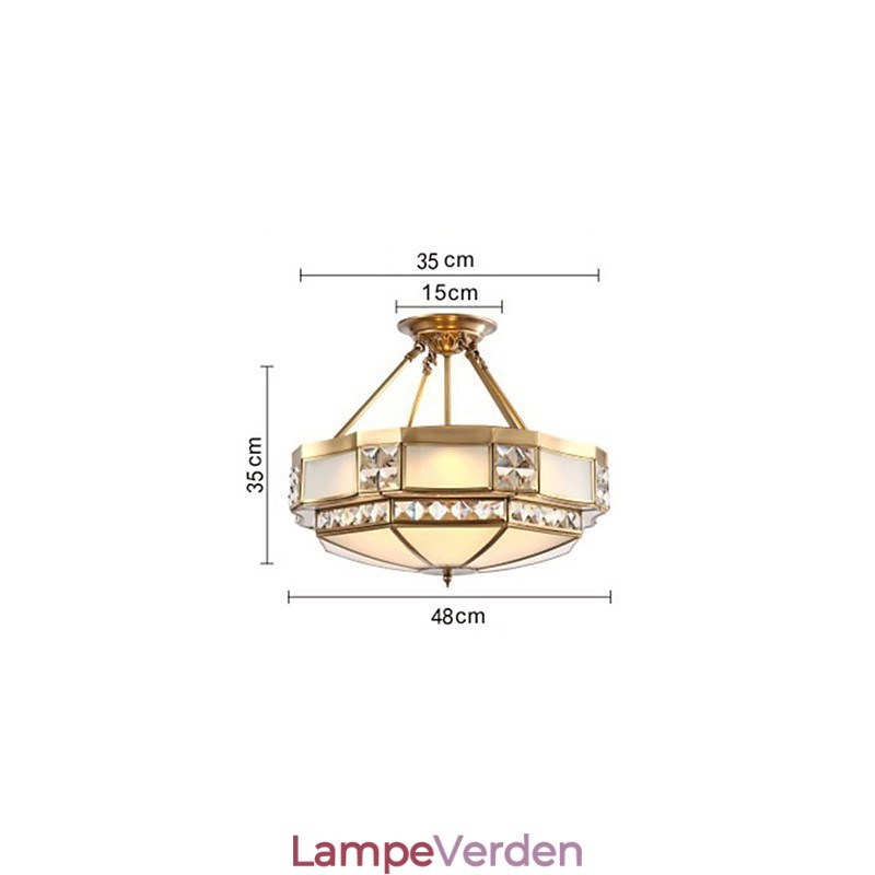 Traditionel klassisk rustik Lodge messing metal pendellampe