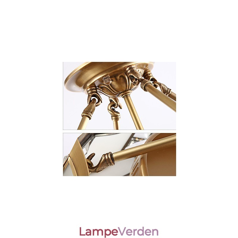 Traditionel klassisk rustik Lodge messing metal pendellampe