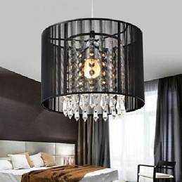 Moderne moderne Crystal Chrom Metal Pendel