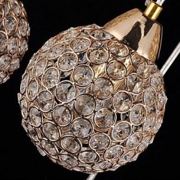 Moderne moderne Globe Crystal galvaniseret metal pendellampe
