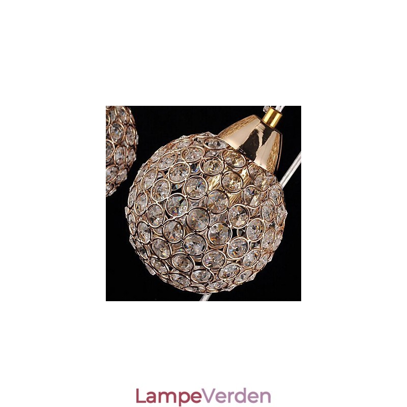 Moderne moderne Globe Crystal galvaniseret metal pendellampe