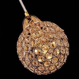 Moderne moderne Globe Crystal galvaniseret metal pendellampe