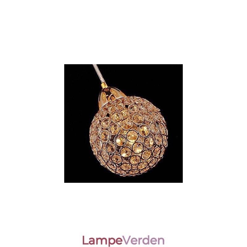 Moderne moderne Globe Crystal galvaniseret metal pendellampe