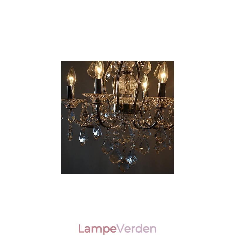 Traditionel klassisk krystal krom metal lysekrone