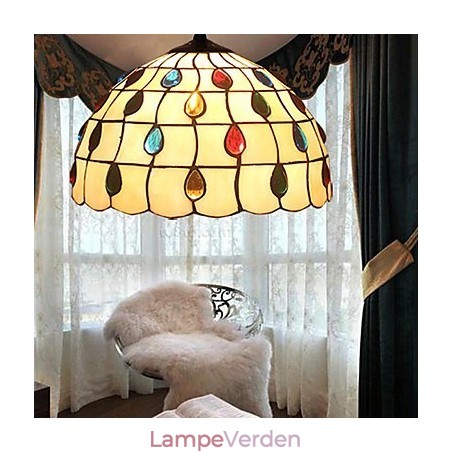 Europæisk landdistrikt kreativ kunst farvet glas lysekrone restaurering af gamle måder lampe lys Europæisk landdistrikt kreativ kunst farvet glas lysekrone restaurering af gamle måder lampe lys
