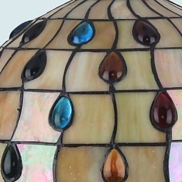 Europæisk landdistrikt kreativ kunst farvet glas lysekrone restaurering af gamle måder lampe lys