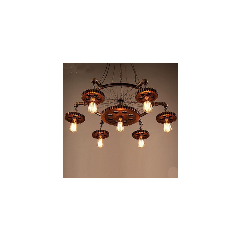 Kreativt Gear Of Retro Boligindretning Iron Lysekrone