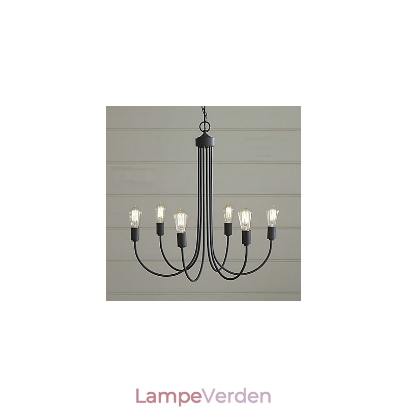 Landmaleri Metal Lysekrone