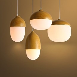 Nordic Contracted Mushroom Creative Nuts Single Head Glas lysekrone Lamp Light