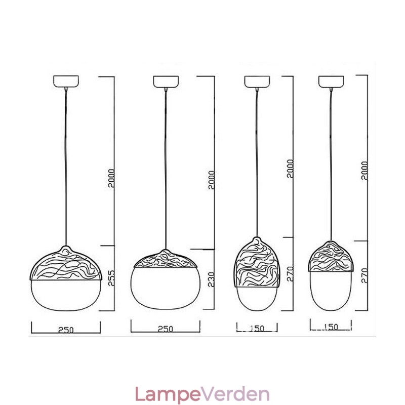 Nordic Contracted Mushroom Creative Nuts Single Head Glas lysekrone Lamp Light