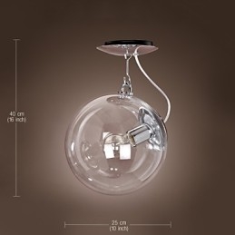 Moderne moderne globe mini stil anodiseret pendel
