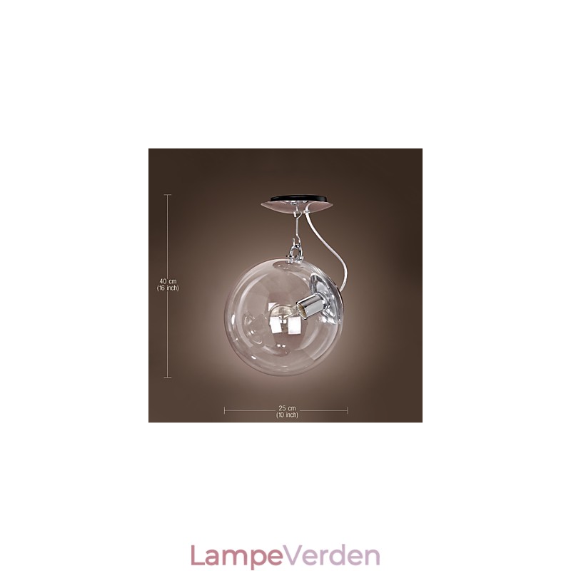 Moderne moderne globe mini stil anodiseret pendel