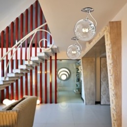 Moderne moderne globe mini stil anodiseret pendel