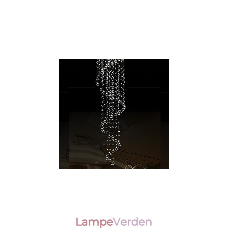 Moderne krystal pendant lys lysekrone belysningslampe armaturer med enkelt spiral D70CM H250CM